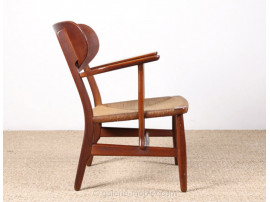 Scandinavian oak armchair CH-22, designed by Hans J. Wegner 