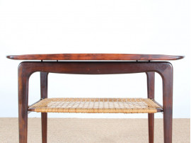 Scandinavian occasional table in Rio rosewood, designed by Johannes Andersen