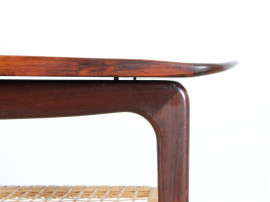 Scandinavian occasional table in Rio rosewood, designed by Johannes Andersen