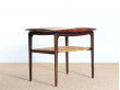 Scandinavian occasional table in Rio rosewood, designed by Johannes Andersen