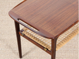 Scandinavian occasional table in Rio rosewood, designed by Johannes Andersen