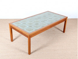 Occasional table in teak and ceramic tiles designed by Gorm Lindum Christensen