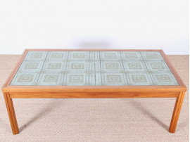 Occasional table in teak and ceramic tiles designed by Gorm Lindum Christensen