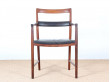 Rosewood desk chair designed by Helge Vestergaard Jensen 