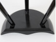 Scandinavian tripod stool, lacquered black