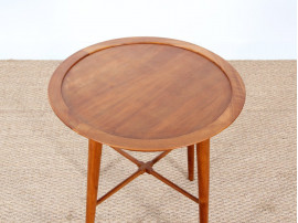 table de lampe scandinave en acajou