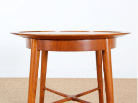 table de lampe scandinave en acajou