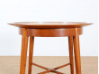 table de lampe scandinave en acajou