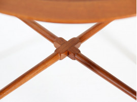 table de lampe scandinave en acajou