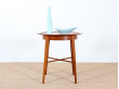 table de lampe scandinave en acajou