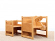 Scandinavian reversable table and chair for children, designed by Kay Bojesen