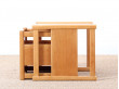 Scandinavian reversable table and chair for children, designed by Kay Bojesen