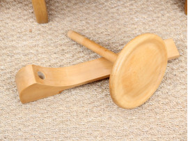 Scandinavian reversable table and chair for children, designed by Kay Bojesen