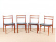 Set of 4 scandinavian teak chairs