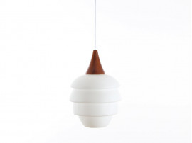 Scandinavian suspension in opaline and teak