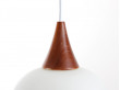 Scandinavian suspension in opaline and teak