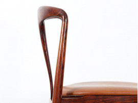 Set of 8 scandinavian rosewood chairs, by Johannes Andersen 