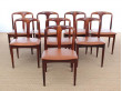 Set of 4 scandinavian rosewood chairs, by Johannes Andersen 