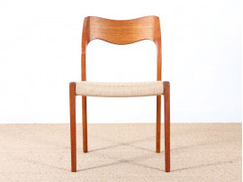 Set of four scandinavian chairs in teak, designed by Niels O. Møller, model 71