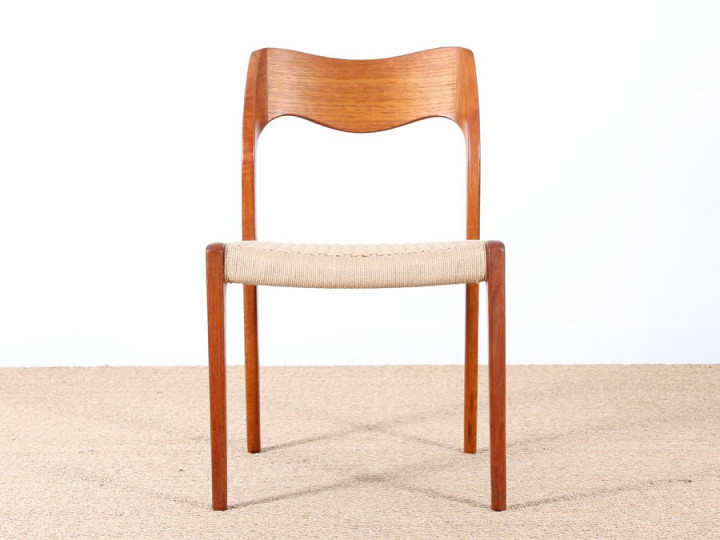 Set of four scandinavian chairs in teak, designed by Niels O. Møller, model 71