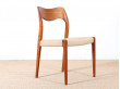Set of four scandinavian chairs in teak, designed by Niels O. Møller, model 71