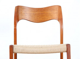 Set of four scandinavian chairs in teak, designed by Niels O. Møller, model 71
