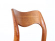 Set of four scandinavian chairs in teak, designed by Niels O. Møller, model 71