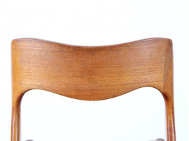 Set of four scandinavian chairs in teak, designed by Niels O. Møller, model 71