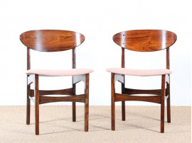 Pair of scandinavian rosewood chairs