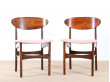 Pair of scandinavian rosewood chairs