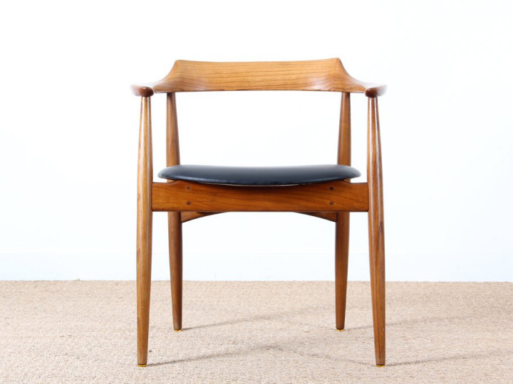 Fauteuil de bureau scandinave en teck de  Arne Wahl Iverse Modèle ST 750