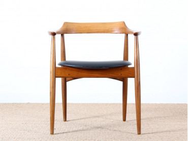 Fauteuil de bureau scandinave en teck de  Arne Wahl Iverse Modèle ST 750