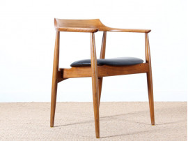 Fauteuil de bureau scandinave en teck de  Arne Wahl Iverse Modèle ST 750