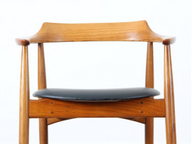 Fauteuil de bureau scandinave en teck de  Arne Wahl Iverse Modèle ST 750