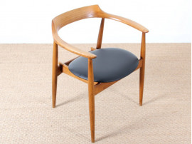 Fauteuil de bureau scandinave en teck de  Arne Wahl Iverse Modèle ST 750