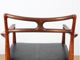 Fauteuil scandinave en palissandre de Rio de Johannes Andersen