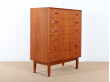 Scandinavian chest of drawers or chiffonier with 7 drawers