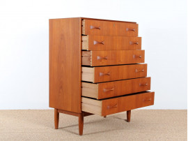 Scandinavian chest of drawers or chiffonier with 7 drawers
