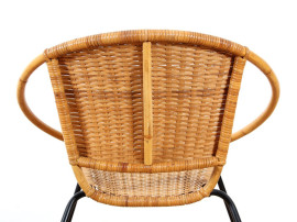 Fauteuil scandinave en rotin