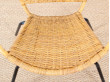 Scandinavian rattan armchair.