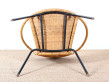 Scandinavian rattan armchair.