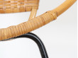 Scandinavian rattan armchair.