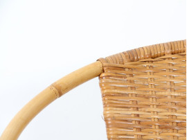 Scandinavian rattan armchair.