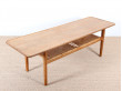 Table basse scandinave en chêne de Hans 