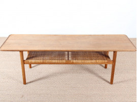 Table basse scandinave en chêne de Hans 