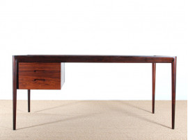 Grand bureau scandinave en palissandre de Rio de Erik Riisager Hansen