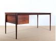 Grand bureau scandinave en palissandre de Rio de Erik Riisager Hansen