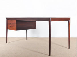 Grand bureau scandinave en palissandre de Rio de Erik Riisager Hansen