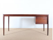 Grand bureau scandinave en palissandre de Rio de Erik Riisager Hansen