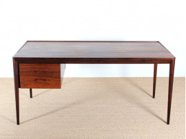 Grand bureau scandinave en palissandre de Rio de Erik Riisager Hansen